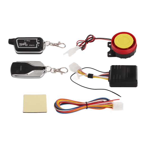 Motorsykkel Toveis Alarmsystem Vibrasjonslydalarm LCD Fjernkontroll Tyverisikring Energisparing