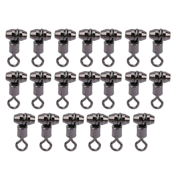 20 st Kopparförstärkt Amerikansk Swivel Hook Växelkoppling Fiskeutrustning Oval Small