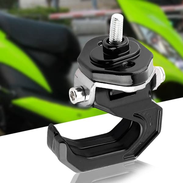 【BEMS】Universal Motorcykel Bagagekrog Modificeret Aluminiumlegering Bøjlekrog Holder Sort/Sølv