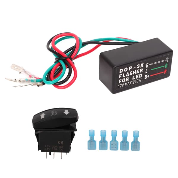 【BEMS】Blinkersvippströmbrytare LED-vippströmbrytare Blinkerbyte Kompatibel med ATV UTV RV Motorcykelbåt 12V