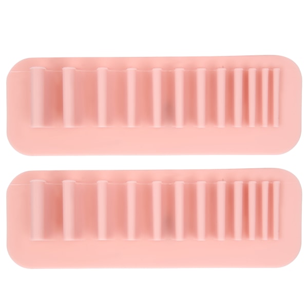 TIMH 2 stk silikone kosmetisk børste tørrestativ vægmonteret tandbørste opbevaringsstativ Organizer