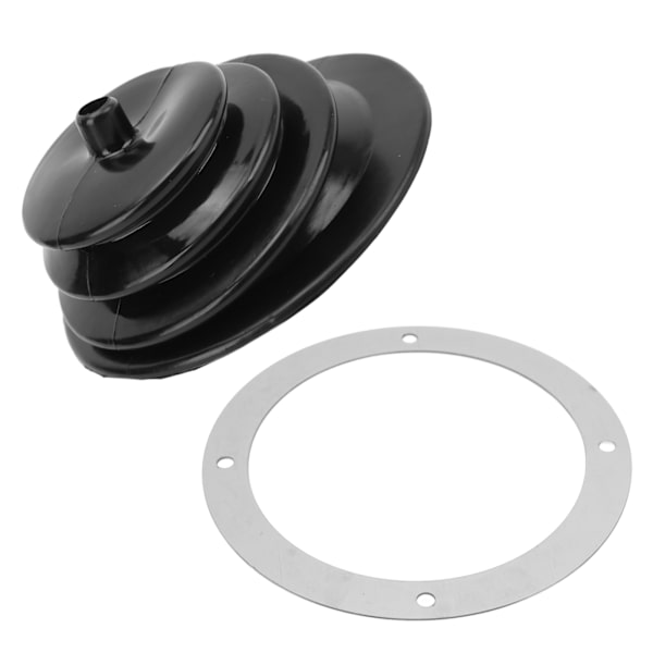 Växelspak Handbroms Spak Stövlskydd Platta Kit Dammtät Svart Gummi Rund 5.250in/13.3cm Universal