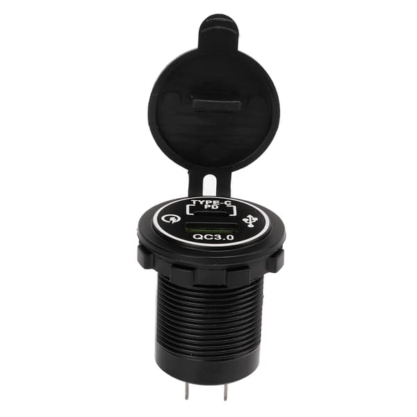 Modifierad billaddare TPYE C+QC3.0 Snabbladdning Dual Port Output High Current Full Protocol