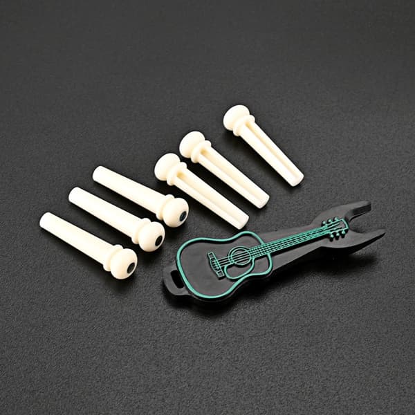 Gitarrbryggstift 6 st ändstift akustisk gitarr 6 strängar spikstift reservdelar[BEMS]