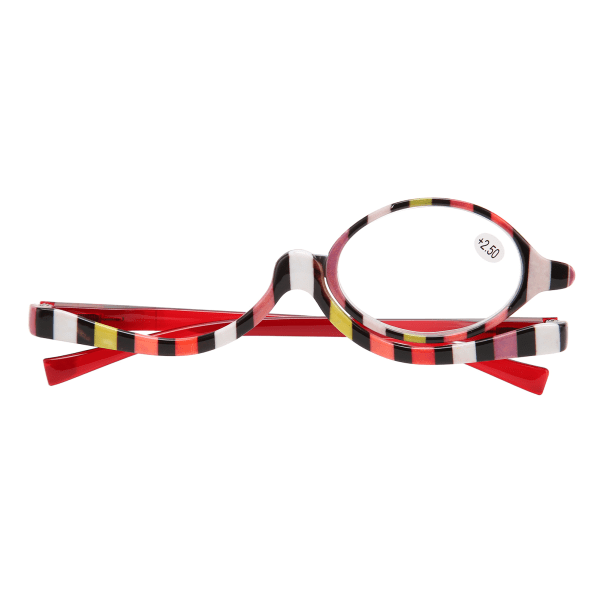 Kosmetiske briller Roterende forstørrelsesglas Makeup Læsebriller til Performance Party +2,50 ++/