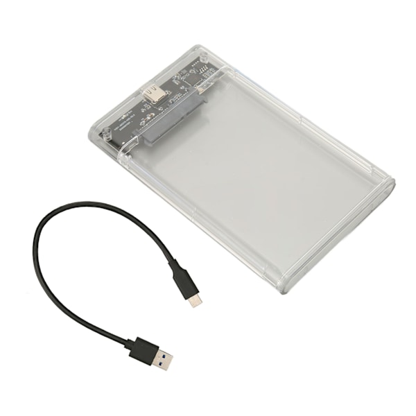 2,5 tum Hårddiskinneslutning Snabb Överföring 5 Gbps Repskyddande Extern HDD-Fodral Adapter för 2,5 tum SATA Hårddiskar SSD