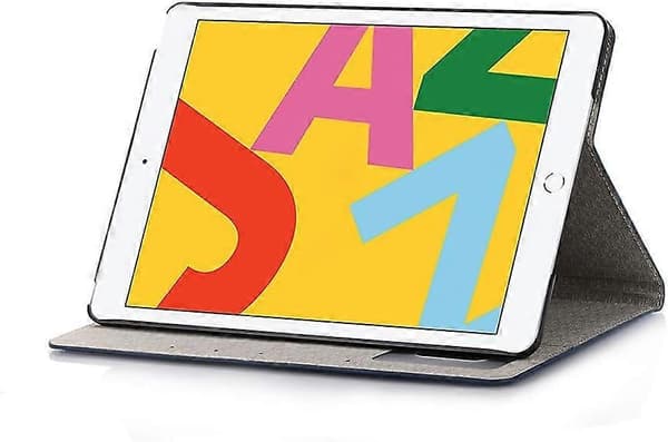 iPad 9:e 8:e 7:e generationens 10,2-tumsskal Kompatibel med kvinnor, iPad Air 3:e/iPad Pro 10,5-tumsskal, DMaos krokodilkonstläder - blått