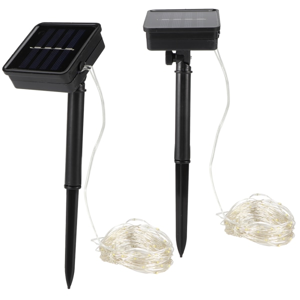 10m 100LED Solar Kobbertråd String Lys Hage Dekorasjon Lampe String Varmt Lys/
