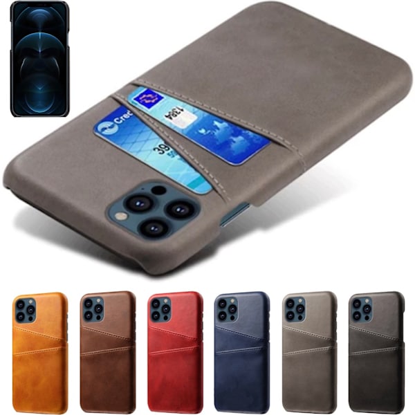 【BEMS】Compatible with iPhone 13 Pro case card holder - Blå blue