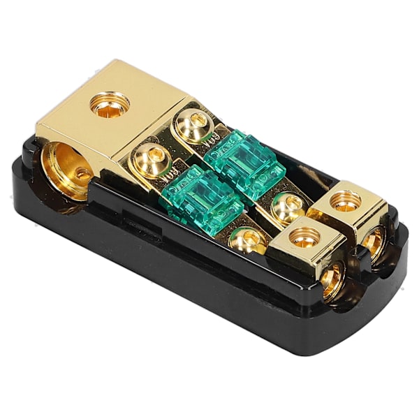 1 Inn 2 Ut 0/4 AWG til 4/8 AWG Audio Power Sikringsholder med Gjennomsiktig Lokk for Bil Lastebil Båt RV