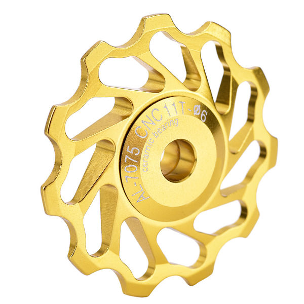 1 Par MEIJUN Keramisk Leje Bagerste Trinse Cykel Guide Roller (11T, Guld)