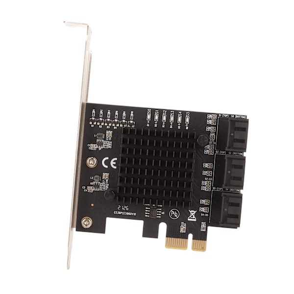 PCIE 3.0 - 6 portin SATA-laajennuskortti 6Gbps PCI Express X4 X8 X16 Plug and Play PCIE SATA -kortti 6 porttia Windowsille