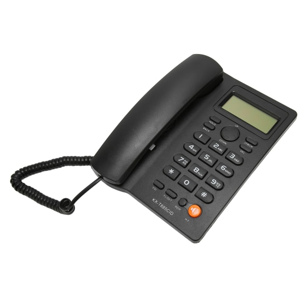 Kablet telefon med oppringer-ID Hurtigoppringing Mute-funksjon Desktop Fasttelefon Håndfri telefon Fasttelefon for Hotel Black ++