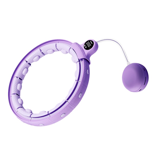 Vægtet Fit Hoop Spot Massage Dobbelt Skinne Høj Stabilitet Talje Slankende Smart Fitness Træningsring Lilla Talje 50‑95cm/19.69‑37.4in (Inden for 95kg)