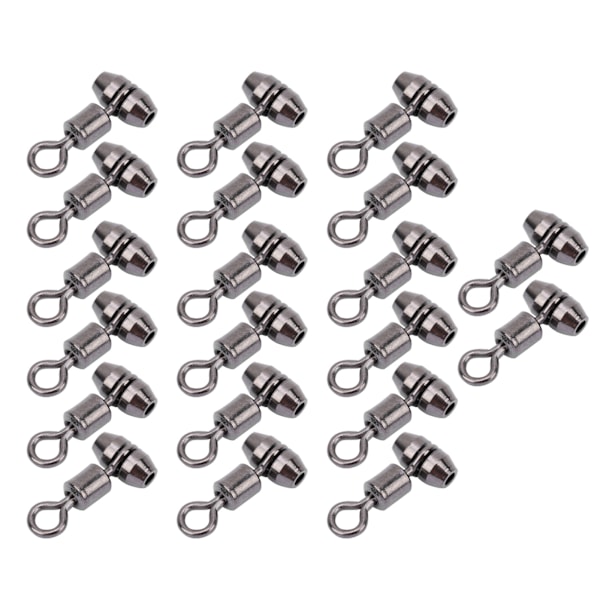 20 st Kopparförstärkt Amerikansk Swivel Hook Växelkoppling Fiskeutrustning Oval Small