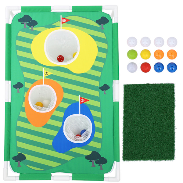 Golfchipningsövningsnät Set Bärbar Cornhole Spelset Inomhus/Utomhus Golfträning