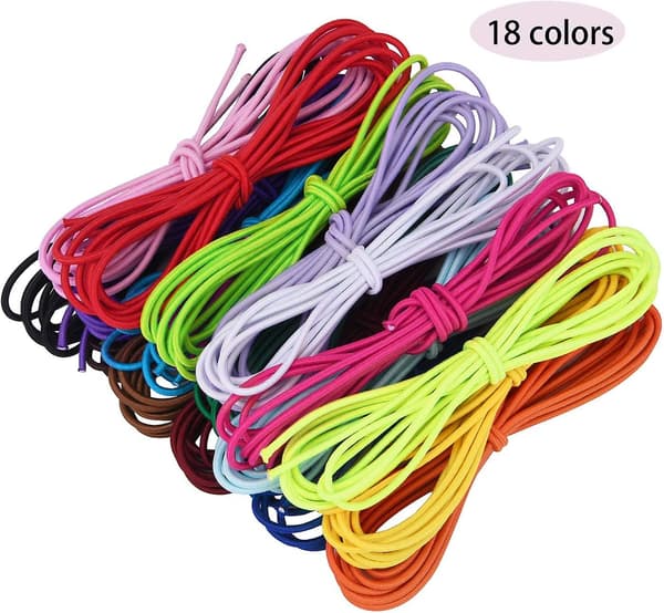 【BEMS】39 yards 2 mm tykkelse elastisk trådperler stretchgummibånd smykkesnorer, 18 farger