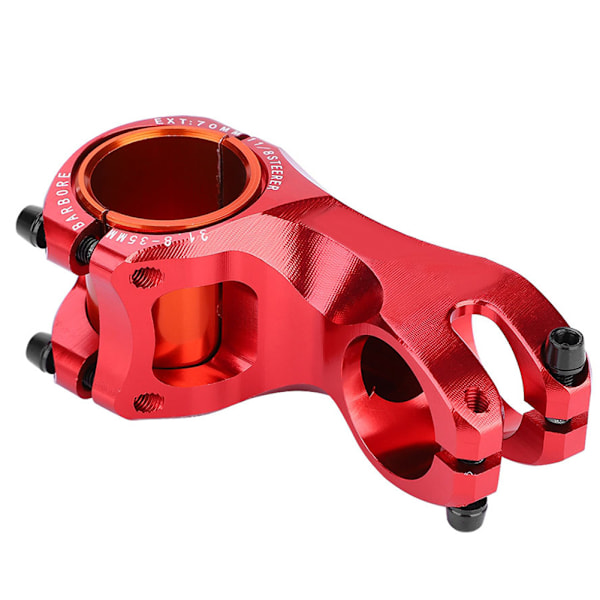 Sykkelstyre -17 Grader Aluminiumslegering Sykkelstyre Stem 31.8mm Utbytting (Rød)