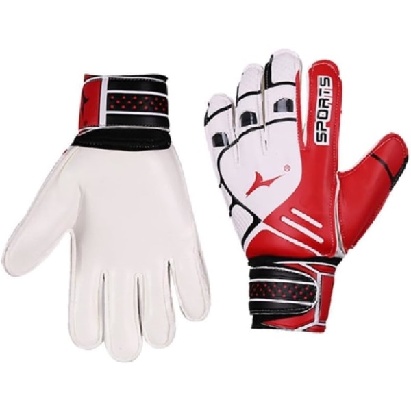 Fodboldmålmandshandsker Professionelt fingerbeskyttelsesudstyr Skridsikre træningshandsker bære røde handsker 10
