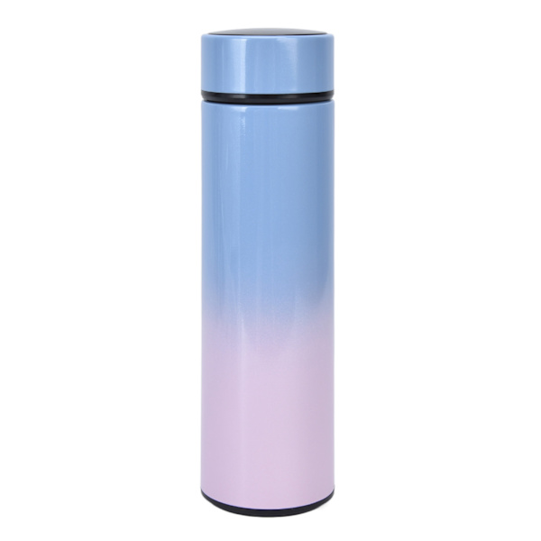 Smart LED Display Vakuum Isoleret Vandflaske 500ml - Blå/Pink