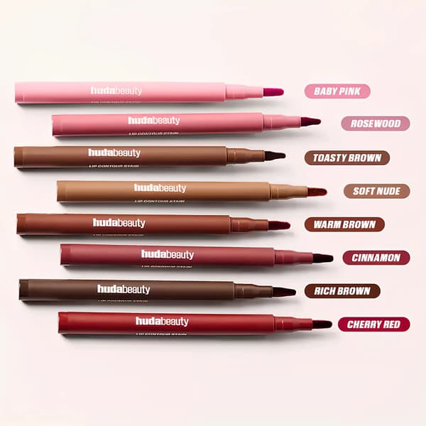 Huda-Beauty 12-timers langvarig leppestift, leppeglans og gelé leppeolje[BEMS] Cherry Red