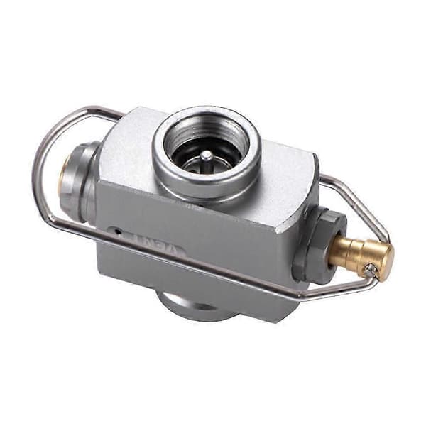 Camping Gas Saver Plus Gaskonverterer Vekselstrømspåfyldning Flad Tank Konverteringsadapter Campinggasadapter Ventil Sort