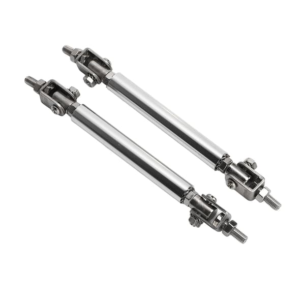 【BEMS】2 st Splitter Strut Stavar 7,5cm Justerbar Bumper Protector Lip Rod Splitter Silver Universal Kompatibel med Bil