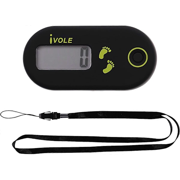 【BEMS】3D Digital Pedometer Accurate Step Counter Exercise Time Silent with Clip and Lanyard-FM-