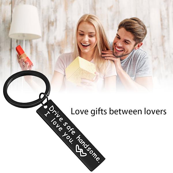 Kør Sikker Skønning, Jeg Elsker Dig Nøglering til Kæreste Mand Far Julegave Fødselsdag Valentinsdag Gave