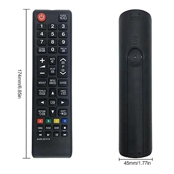 【BEMS】Universal Remote Control Compatible with Samsung Smart TV – A Smart Choice Svart black