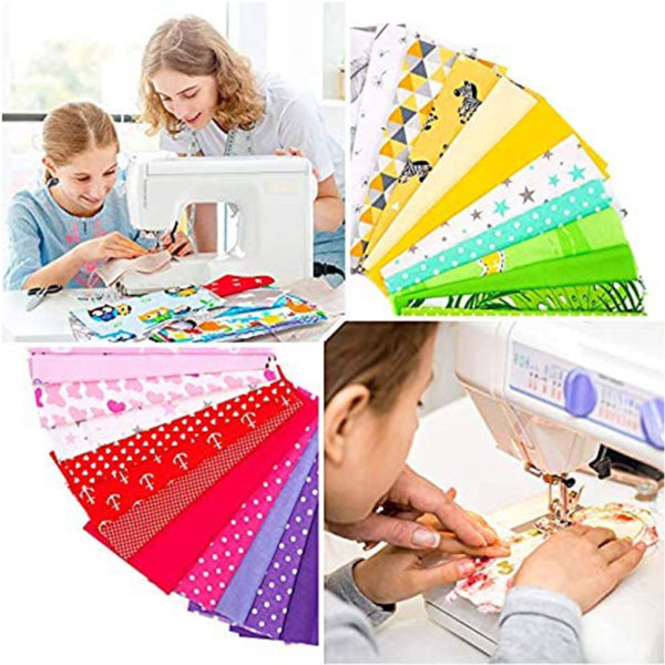 35 stk lyse farger bomullsstoff motetrykkstoff for patchwork Håndlaget symateriale