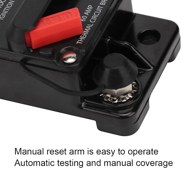 12V 30A/40A/60A Bilstereo Audio Återställbar Inline Säkring Självåterställande Säkring (60A)