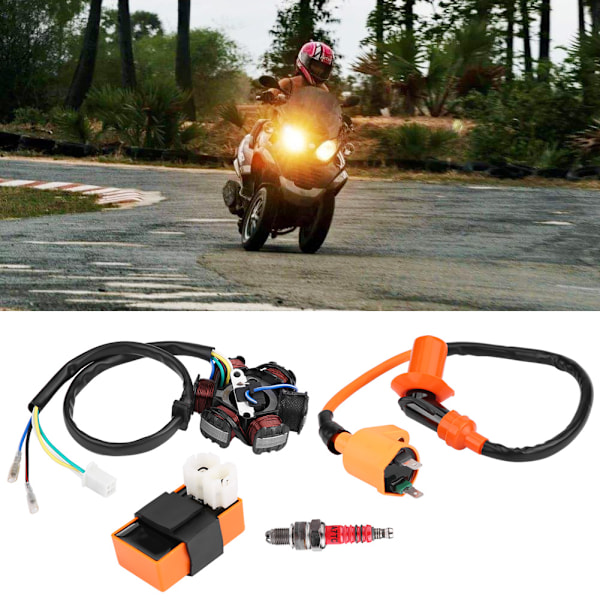 Racing Tändspole CDI Tändstift Magneto Stator för GY6 125cc 150cc Moped Scooter