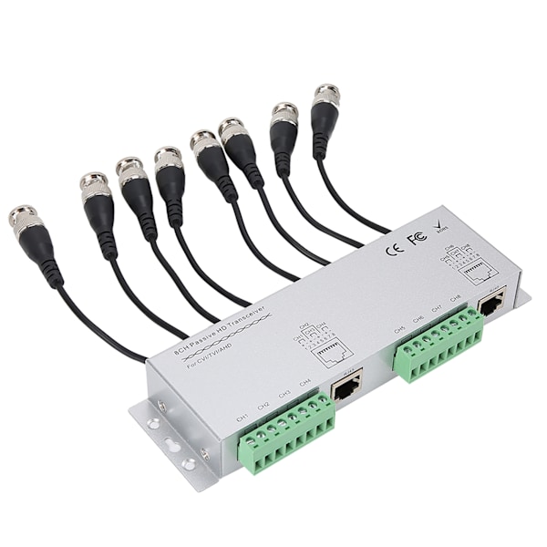 8CH HD BNC Hann til UTP Kabel Transceiver Adapter CCTV Passiv Video Balun for Kamerasystem