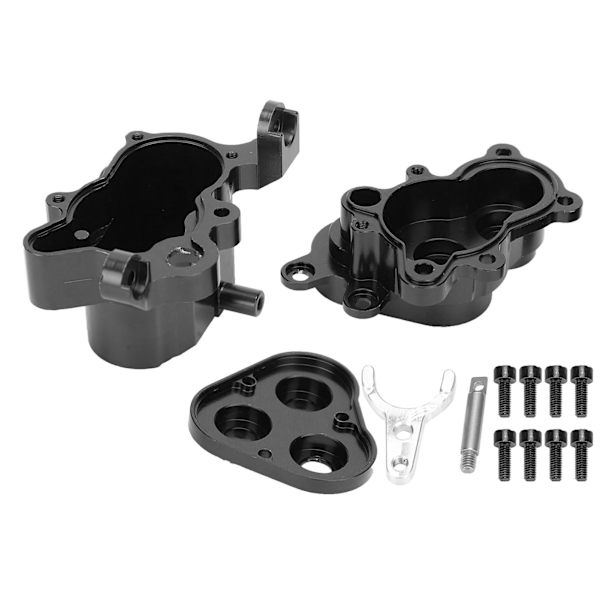 Alumiiniseosvaihteiston kotelokorvaus TRAXXAS TRX‑4/6 Simulation 1/10 RC-autolle, musta