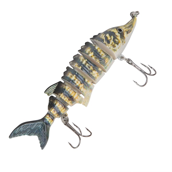 11cm Plast Fiskebete Artificiellt Multisektion Sjunkande Wobbler Krokar Utrustning (JM040-4)