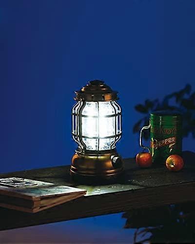 Retro LED-campinglykt med trinnløs lysstyrke, COB-lys, 48 timers batteri, svart