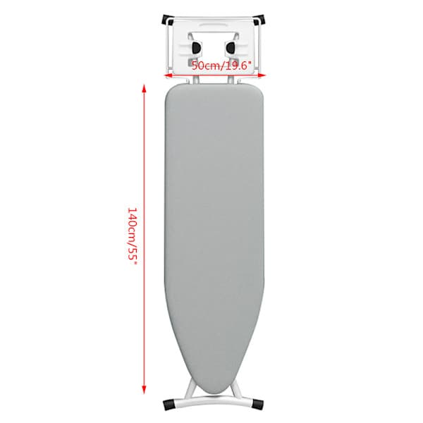 【BEMS】Polyester Ironing Board Cover High Temperature Resistant Double Layer Ironing Board Cover Grey 120*37cm