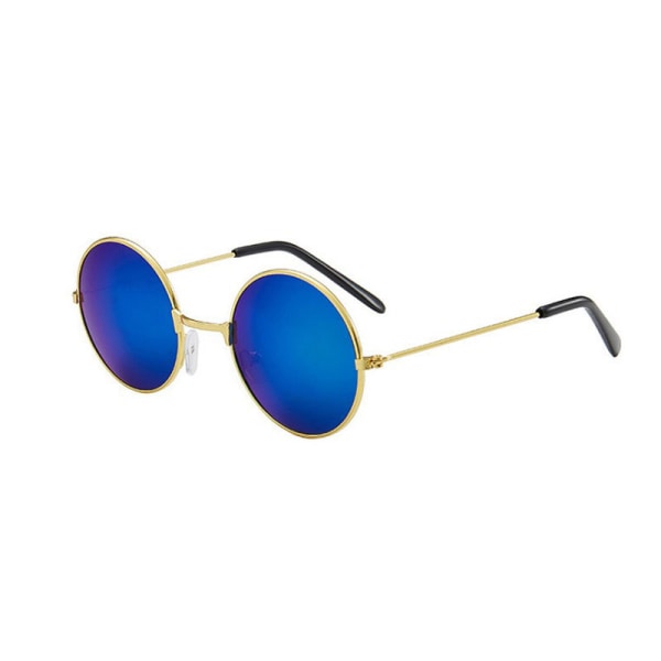 Lennon Style V røde klassiske runde polariserte UV400 solbriller blue film