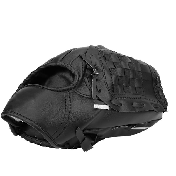 PVC Tyk Baseball Handske Træningskonkurrence Handsker til Voksne Børn (Sort 12,5 tommer)