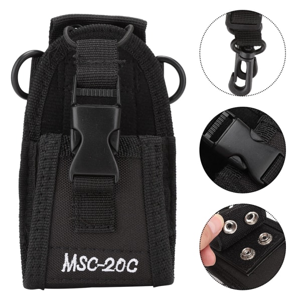MSC-20C Walkie Talkie skyddande midjeväska + bälte för Kenwood/ Motorola/ HYT/ QuanSheng/ PUXING++