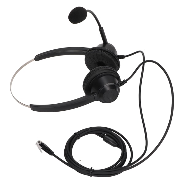H360DRJ Binaural telefonhörlurar svart brusreducerande dubbelsidigt headset för callcenter Onlinekurser++