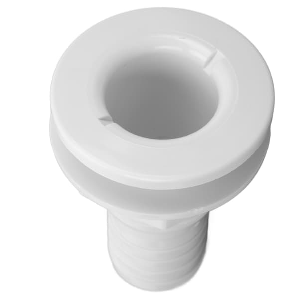 【BEMS】1‑1/2in Thru Hull Fitting Lige ABS Slangekoblingstilbehør Kompatibel med Både MarinesWhite
