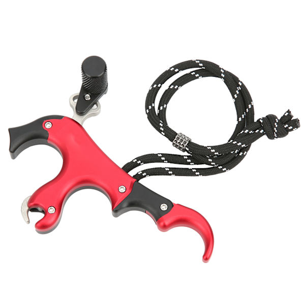 Universal Compound Bueslippesystem med Tre eller Fire Fingre Greb Tommel Caliper Trigger Rød