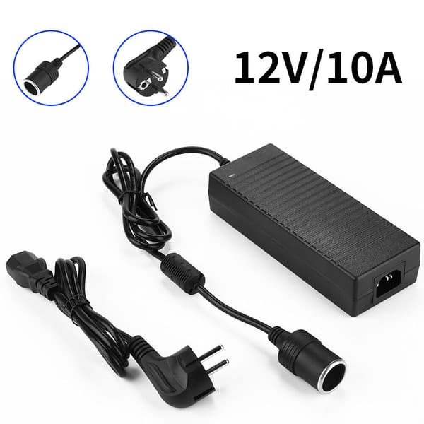 220V TIL 12V 10A SPÆNDINGSOMFORMER BILADAPTER SPÆNDINGSOMFORMER