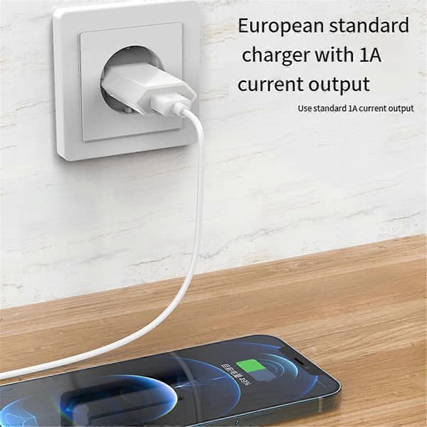 10 stk Mini USB Vegglader Adapter Lader EU-plugg