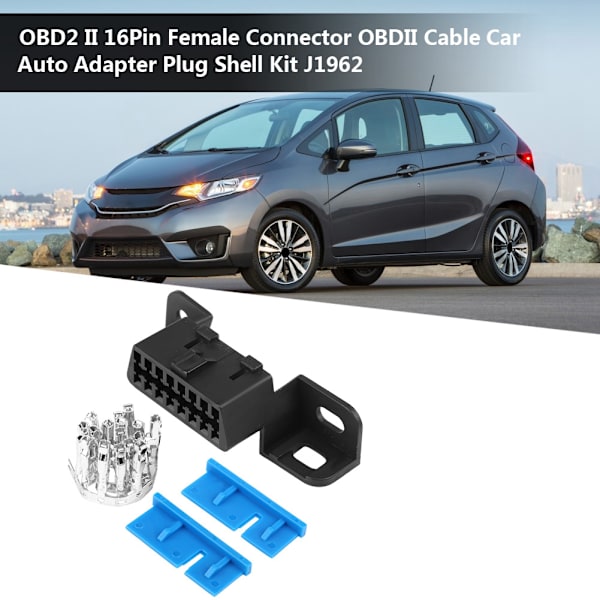 OBD2 II 16-nastainen naarasliitin OBDII-kaapeliauto Adapter Plug Shell Kit GM J1962:lle