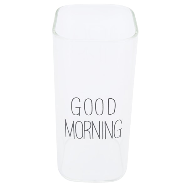 Innovativ Transparent Glas Kaffeekop Te Drikkeglas 400ml - Sort Etiket