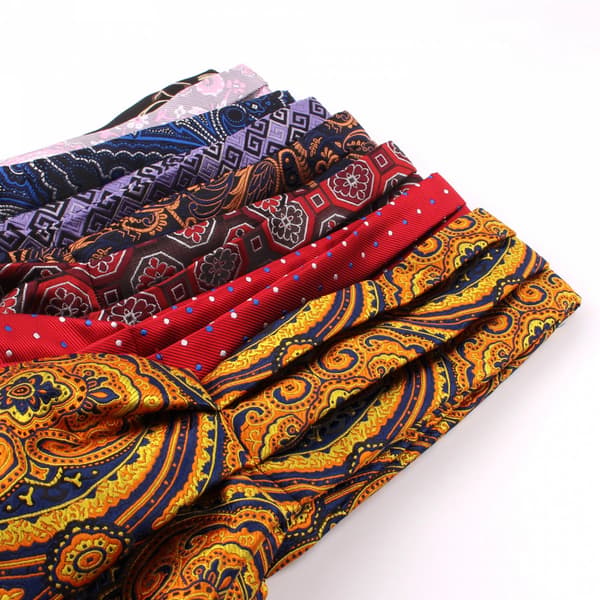 Herrslips Ascot, Paisley Jacquard Sidenvävd Blommig Slips, LD44811