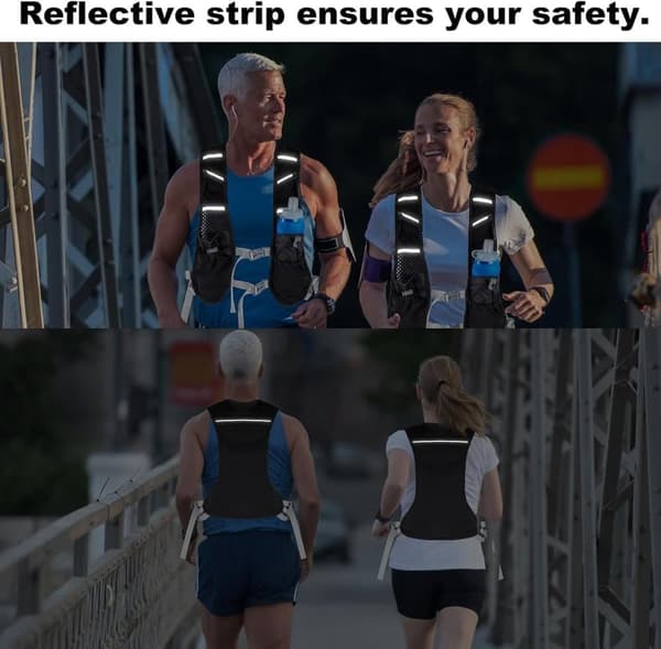 【BEMS】Hydration Backpack / Running Vest with Reflective Design – Lightweight & Comfortable Compatible with Running, Hiking, Cycling, Marathon